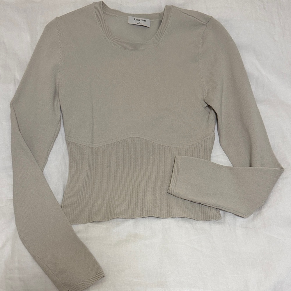 Babaton aritzia long sleeve corset sculpt top